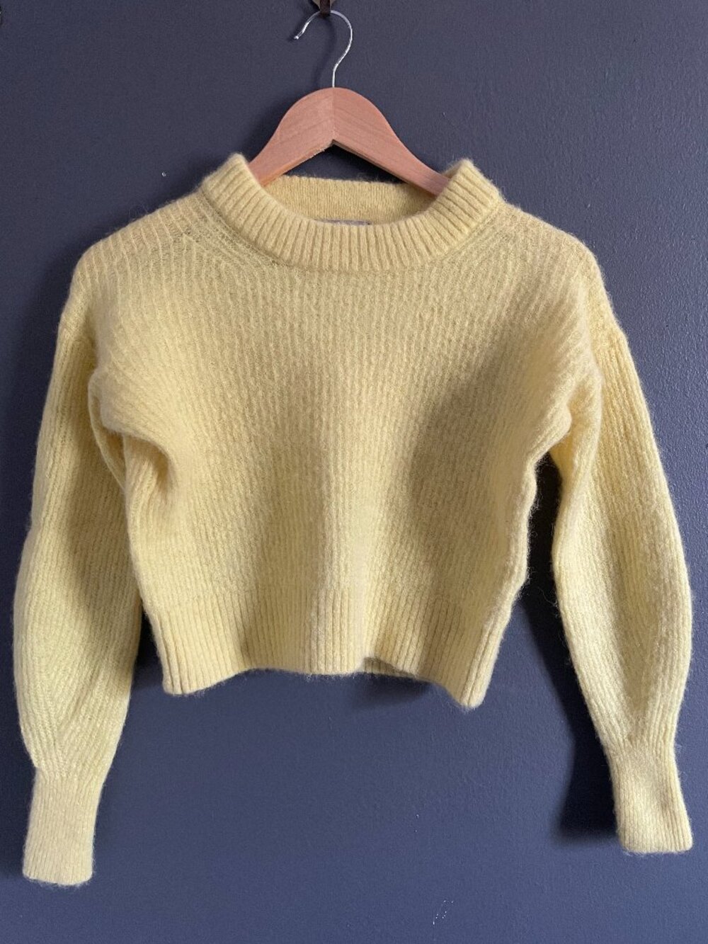 Everlane Alpaca Crew Sweater (Lemon Yellow)